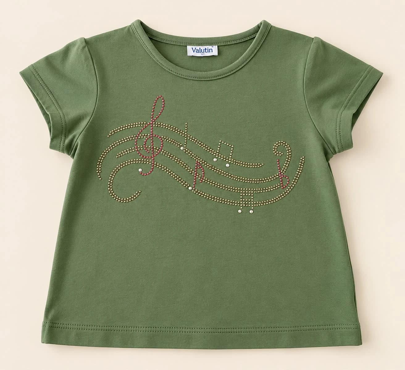 Camiseta com Brilho — Musical Verde