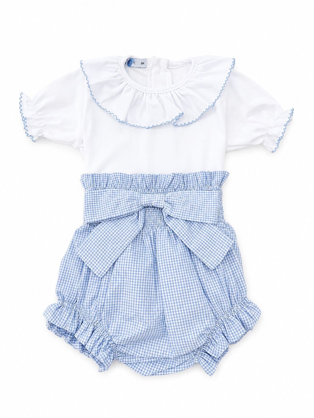 Conjunto Body e Shorts — Xadrez Azul — Xadrez azul