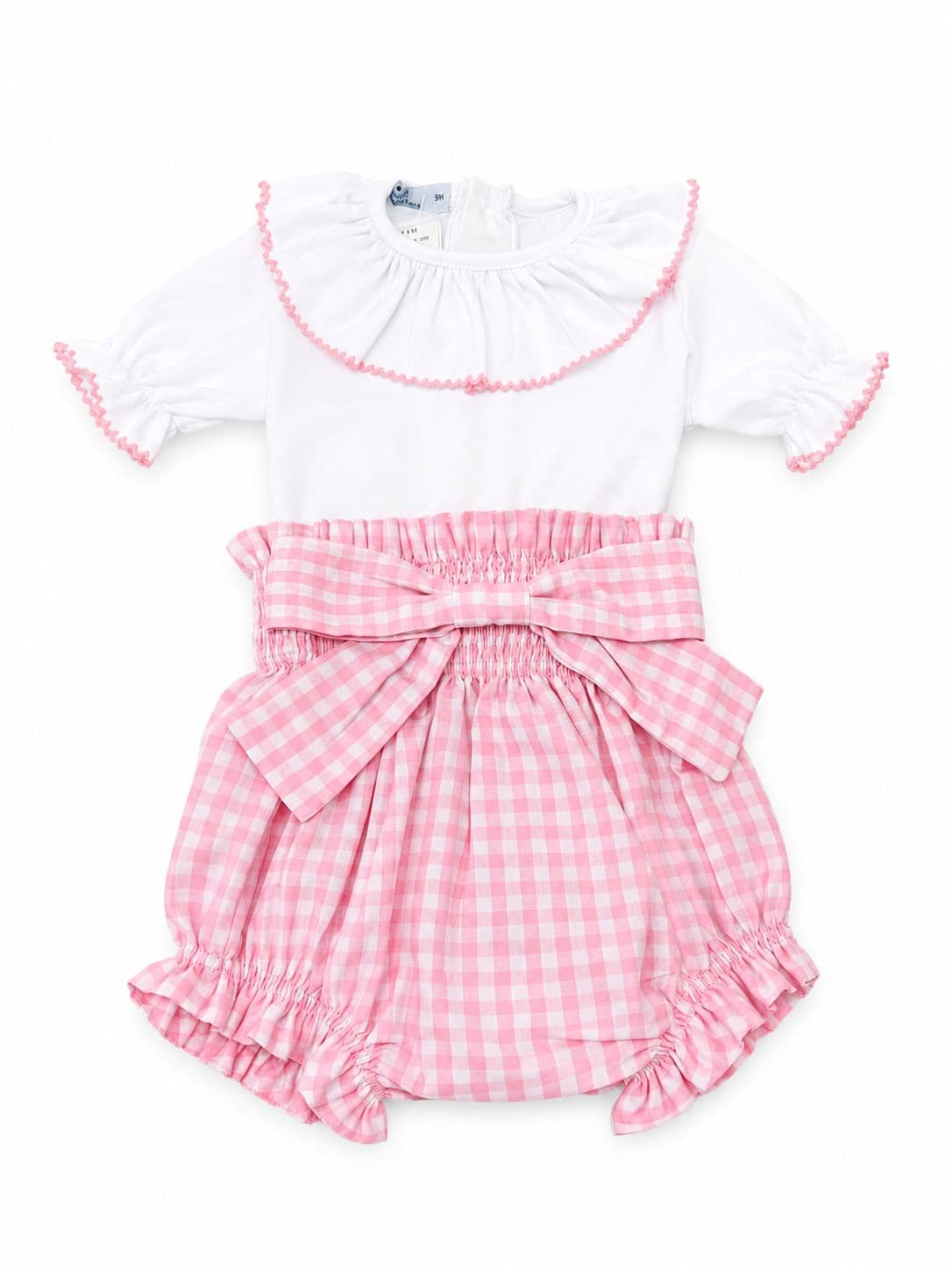 Conjunto Body e Shorts — Xadrez Rosa — Xadrez rosa