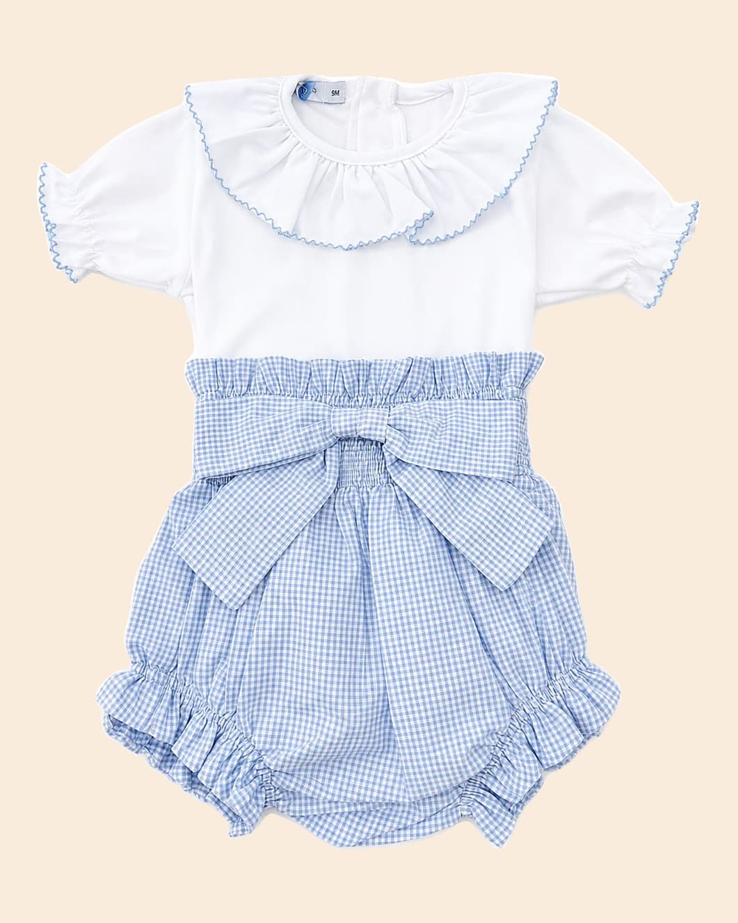Conjunto Body e Shorts — Xadrez azul