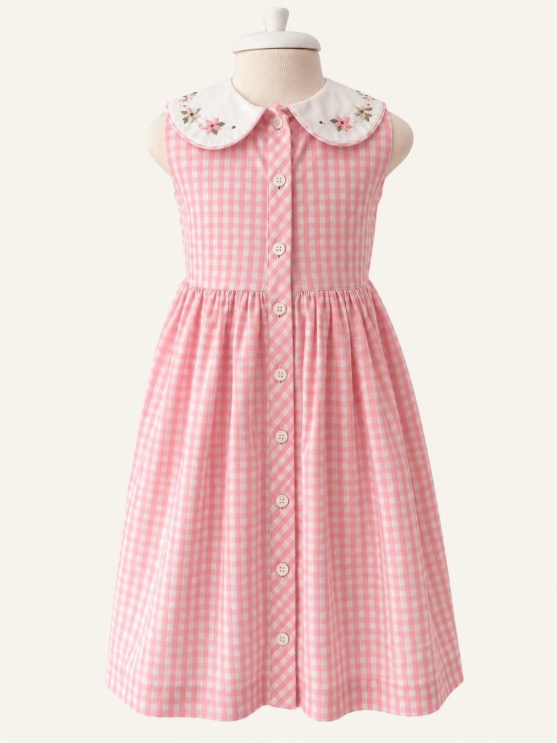 Vestido Xadrez — Rosa — Xadrez rosa