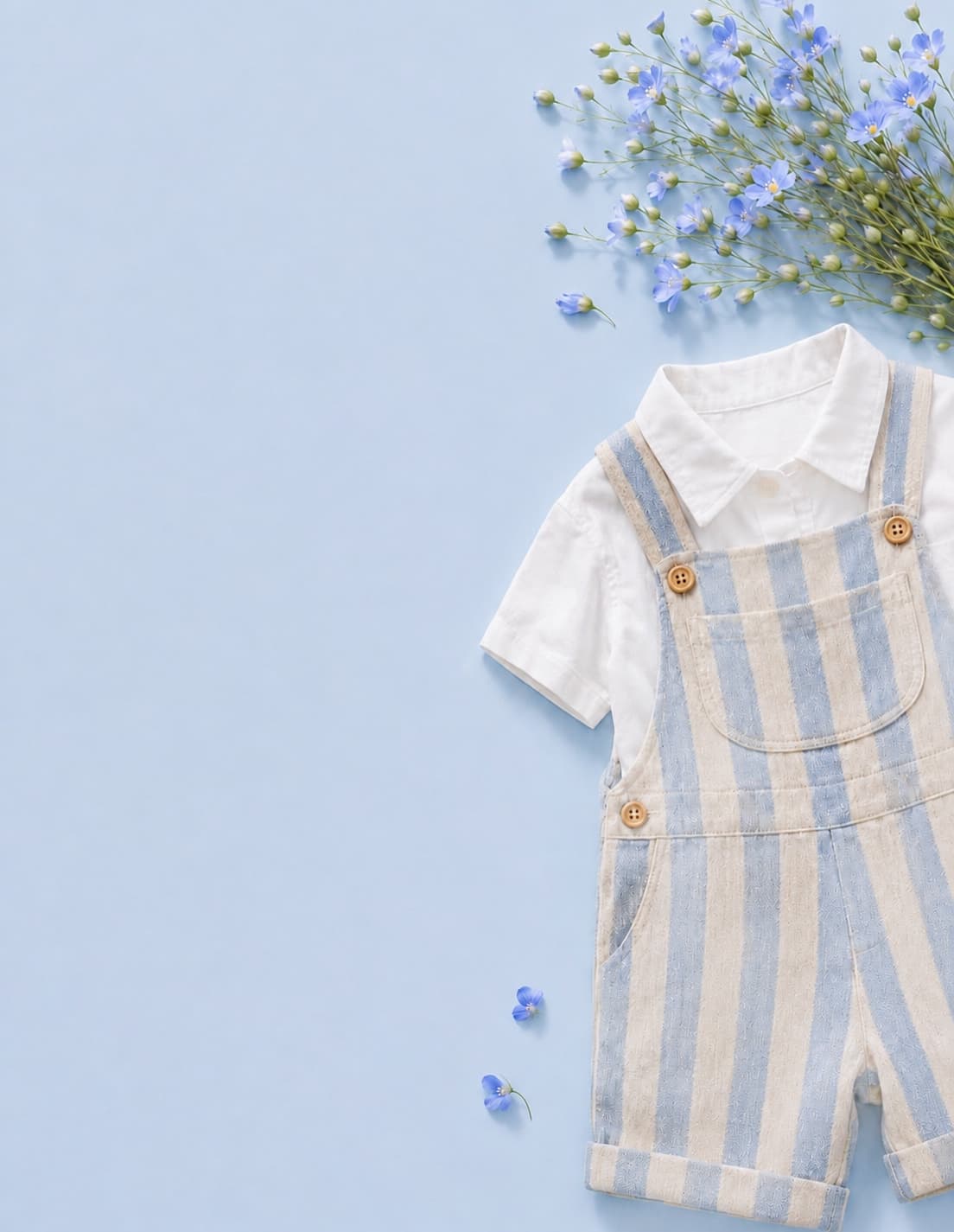 Look infantil azul e branco Valutin