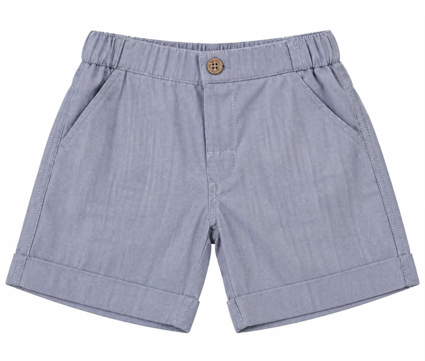 Shorts de Algodão — Azul