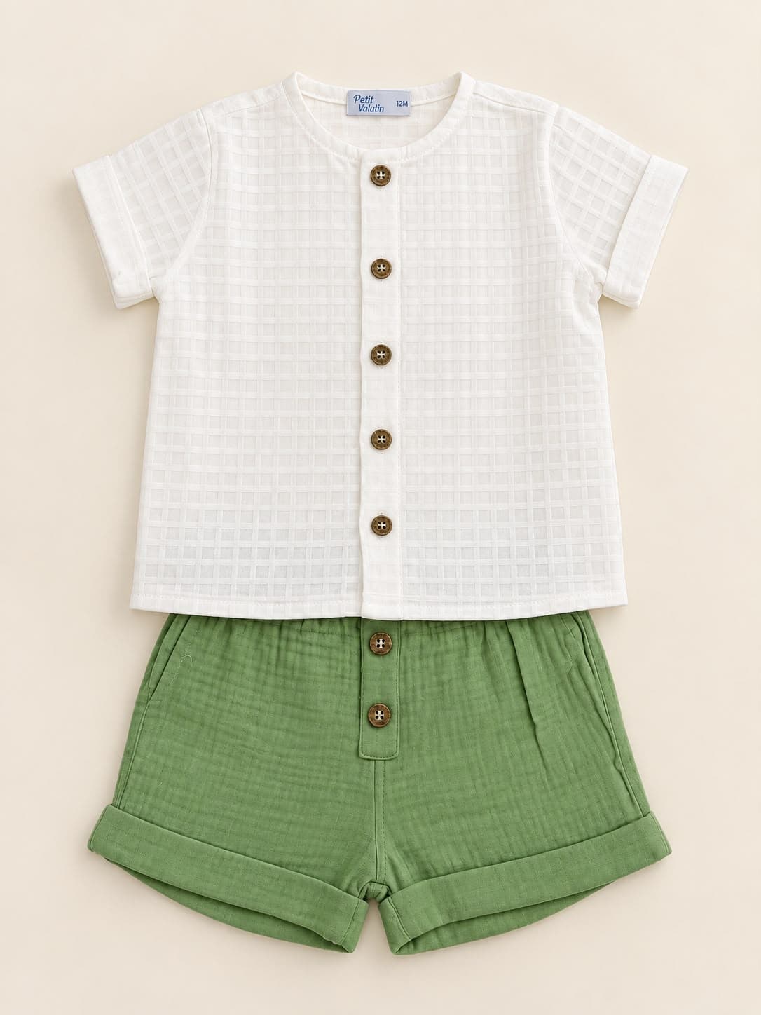 Conjunto Camisa e Shorts — Verde — Conjunto