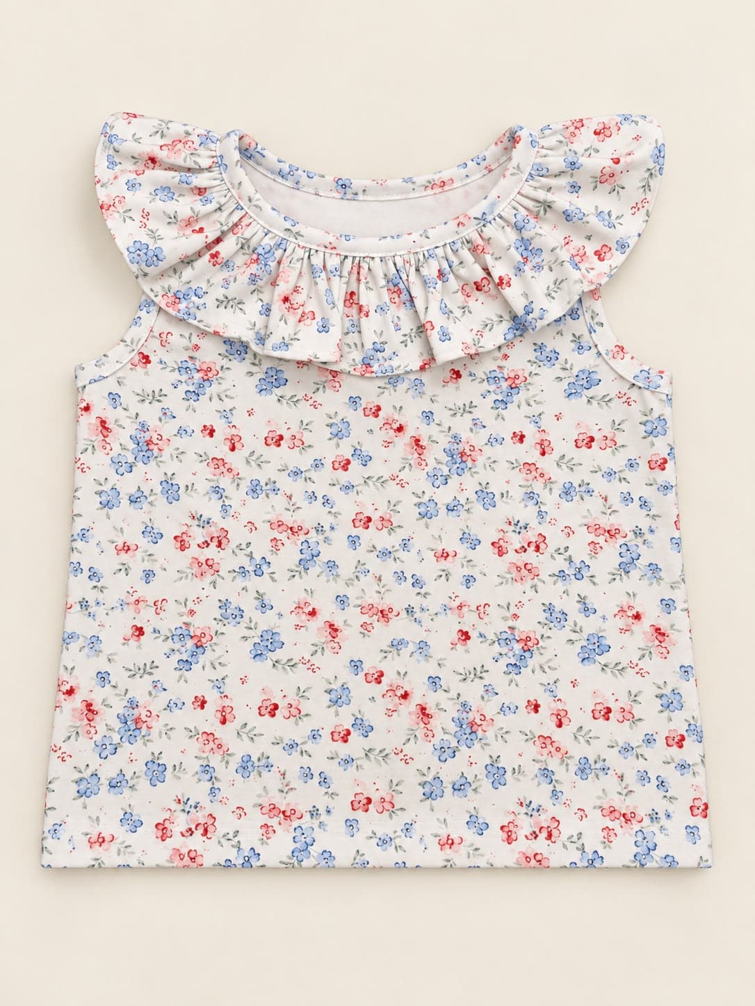 Regata Floral com Babados — Frente
